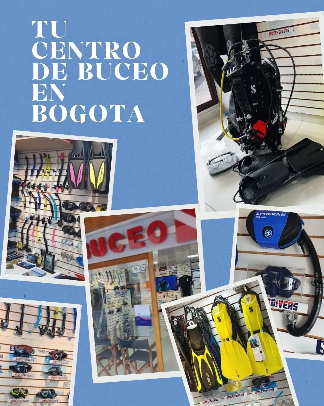Centro de buceo Deep Divers Bogotá equipos